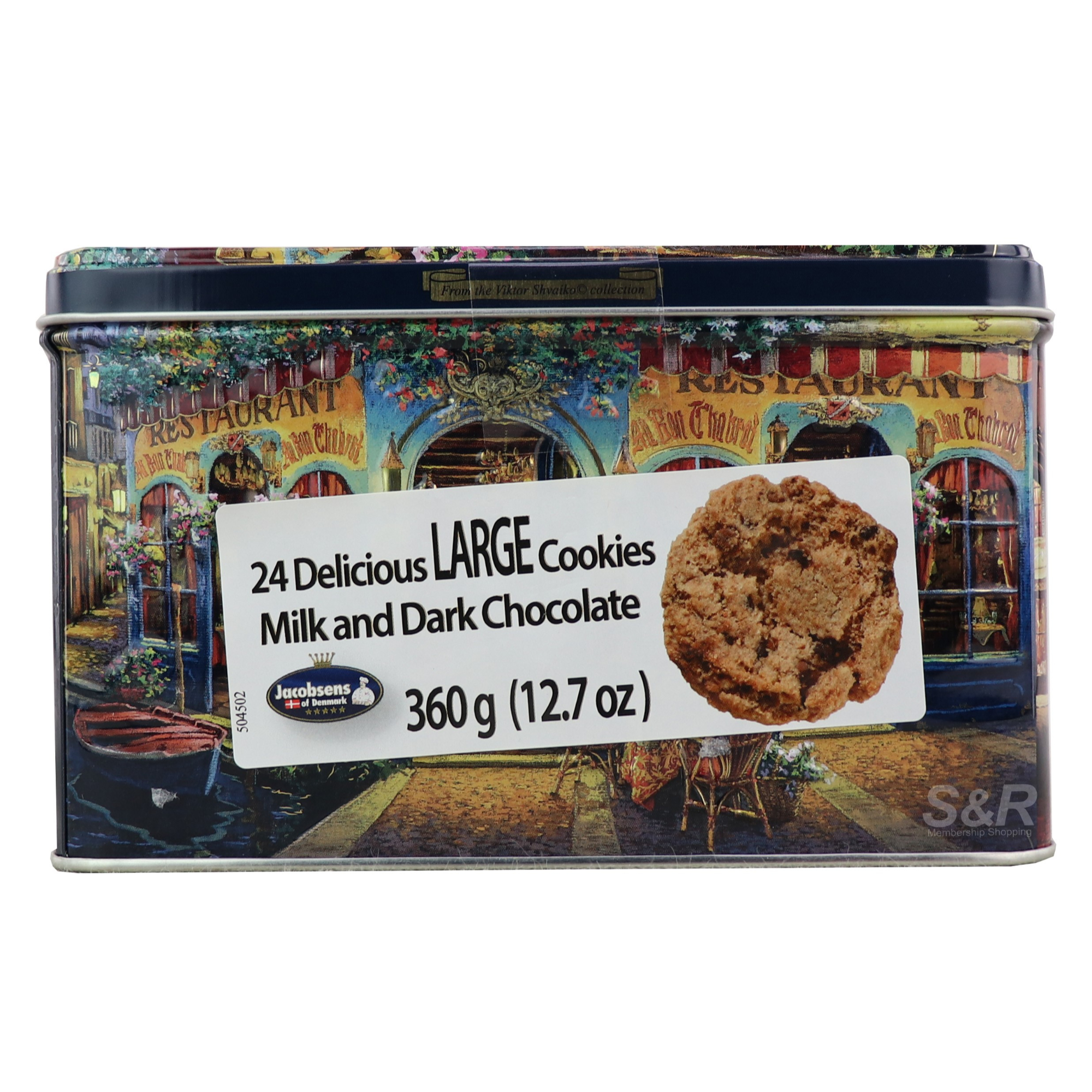 Jacobsens of Denmark Large Milk And Dark Cookies 360g Jacobsens of Denmark Large Milk And Dark Cookies 360g